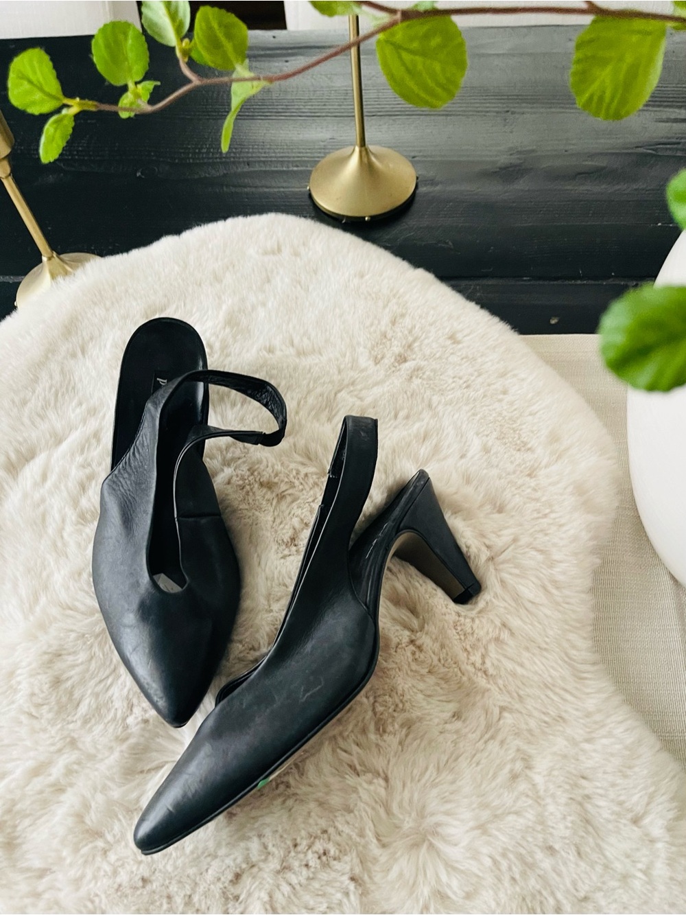 Paul green Regina SLINGBACK Leather Heels NEW